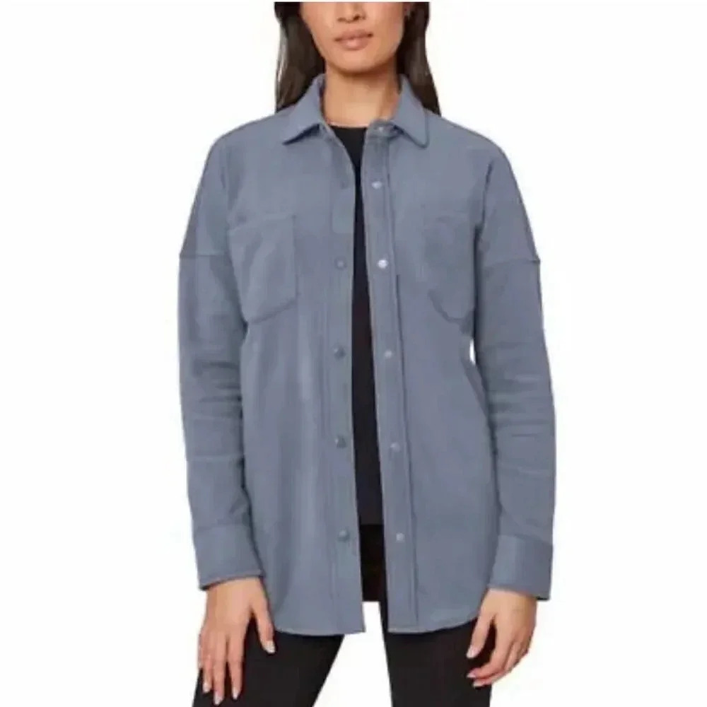 Mondetta Cozy Warm Fleece Button Up Shirt Jacket XL
